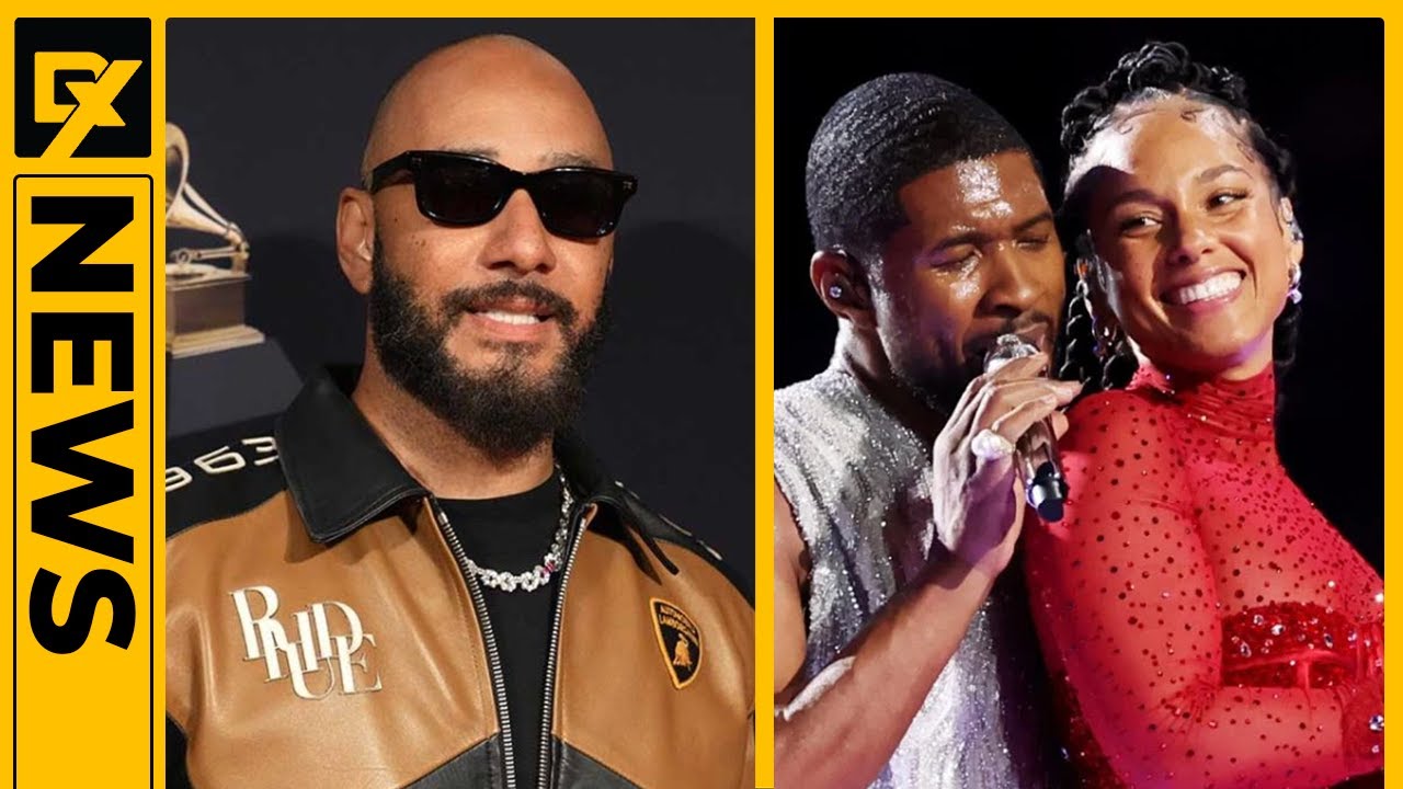 Swizz Beatz Reacts To Usher’s Super Bowl Hug on Alicia Keys 😅 2