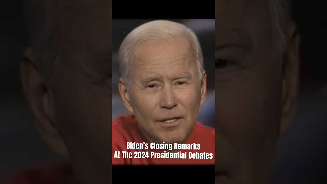 Biden’s Closing Remarks At The 2024 Presidential Debates #debate #2024debates 2