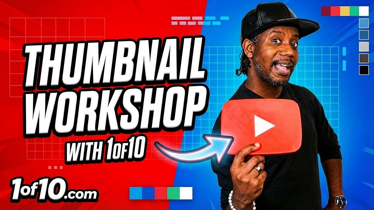FREE YouTube Thumbnail Master Class - How to Use 1of10 to Make Thumbnails 2